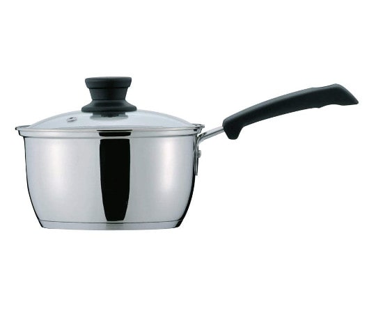 パール金属 クラッセ 3層底ガラス蓋付片手鍋 18cm(内面ふっ素加工) HB-3415 1個（ご注文単位1個）【直送品】