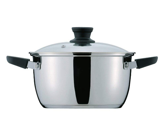 パール金属 クラッセ 3層底ガラス蓋付両手鍋 20cm(内面ふっ素加工) HB-3416 1個（ご注文単位1個）【直送品】