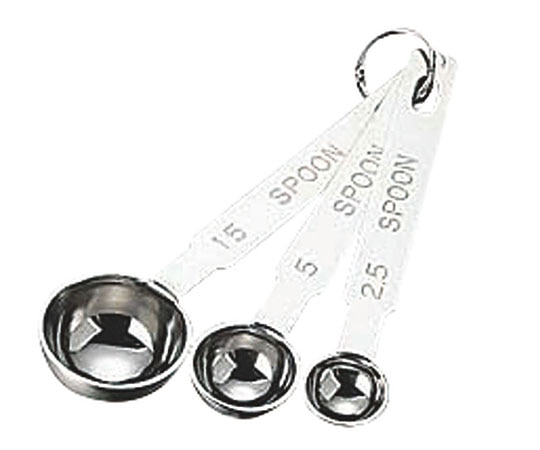 アズワン kan 18-8厚口計量スプーン 3本組  1個（ご注文単位1個）【直送品】