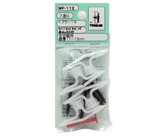 和気産業 トグラーTB 皿4×30付 4個入 WF-112 1袋(ご注文単位1袋)【直送品】