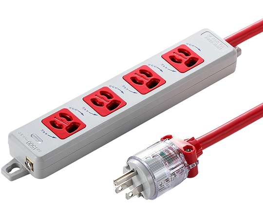 サンワサプライ 医用接地プラグ付き電源タップ TAP-HPM4-5R 1個(ご注文単位1個)【直送品】