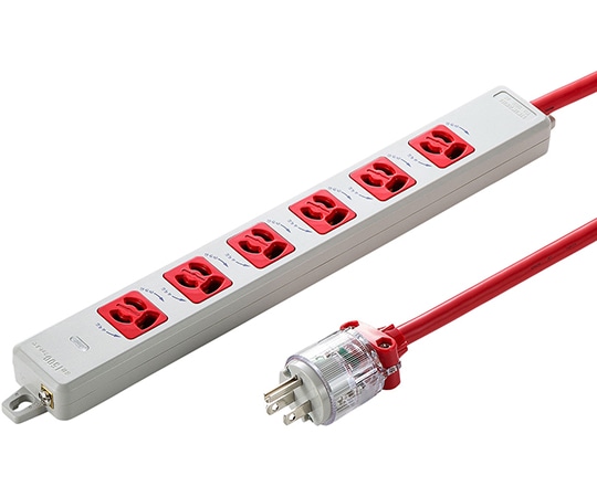 サンワサプライ 医用接地プラグ付き電源タップ TAP-HPM6-3R 1個(ご注文単位1個)【直送品】