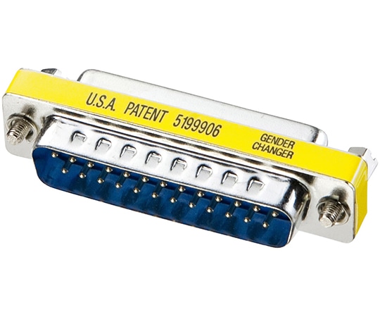 サンワサプライ ジェンダーチェンジャー D-sub25pinオスメス AD25S-MFK 1個(ご注文単位1個)【直送品】