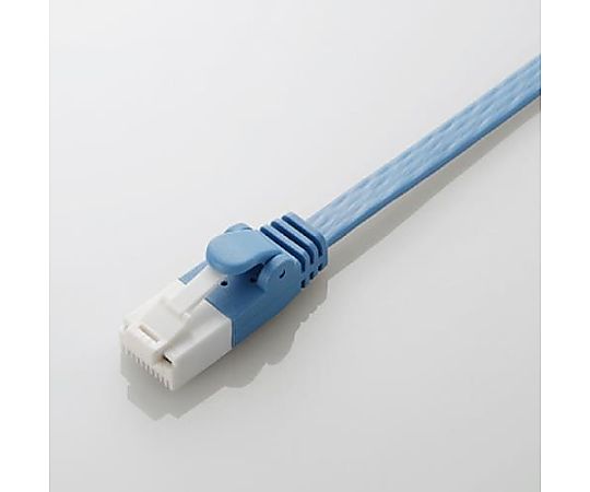 エスコ 0.5m フラットLANケーブル(カテゴリー6A準拠)[ブルー] EA764BD-0.5A 1個(ご注文単位1個)【直送品】