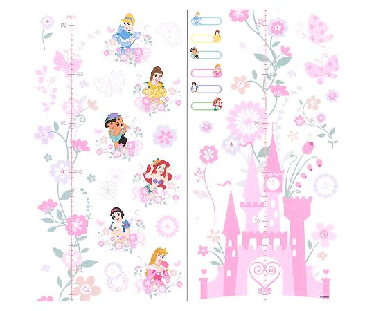 S&Cコーポレーション ディズニーの身長計ウォールデコステッカー プリンセス 2セット入 DWG2 1セット(ご注文単位1セット)【直送品】
