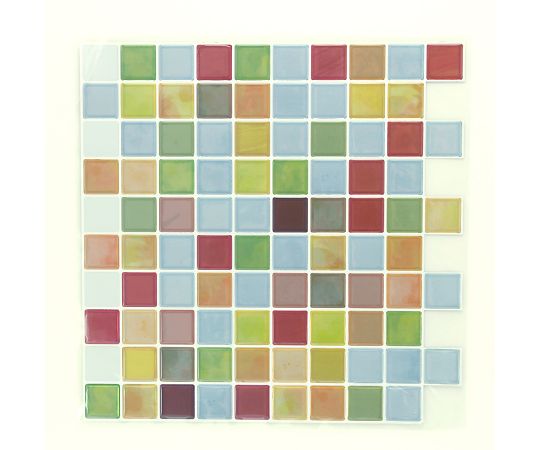 S&Cコーポレーション タイルステッカー モザイクタイル スクエアイエロー/オレンジ 2セット入 ITL004 1セット(ご注文単位1セット)【直送品】