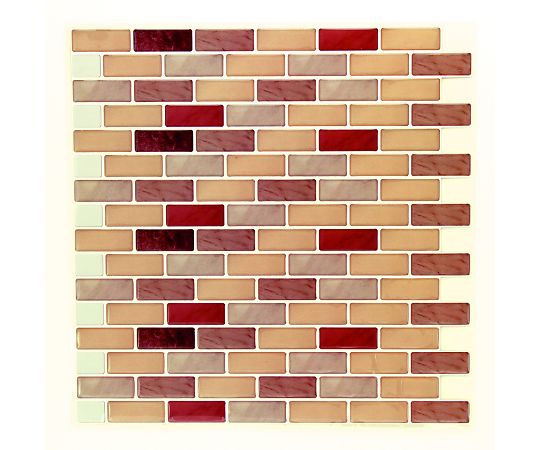 S&Cコーポレーション タイルステッカー モザイクタイル ボーダーブラウン 2セット入 ITL009 1セット(ご注文単位1セット)【直送品】