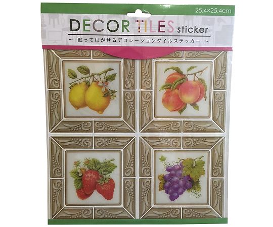 S&Cコーポレーション タイルステッカー スクエアフルーツ2 2セット入 ITLA013 1セット(ご注文単位1セット)【直送品】