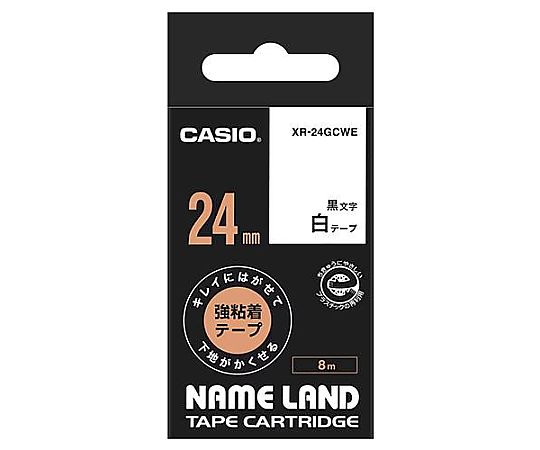 エスコ 24mm テープカートリッジ(白に黒文字) EA761DX-24 1個(ご注文単位1個)【直送品】