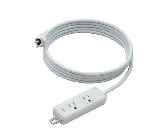 エスコ AC125V/15Ax 1m タップ(2口・アース・マグネット付) EA815GK-11 1個(ご注文単位1個)【直送品】