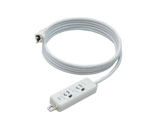 エスコ AC125V/15Ax 3m タップ(2口・抜け止・アース付) EA815GK-23 1個(ご注文単位1個)【直送品】