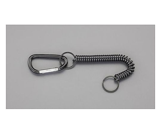 エスコ 102-914mm  カールコード(カラビナ付) EA916ZL-77 1個(ご注文単位1個)【直送品】