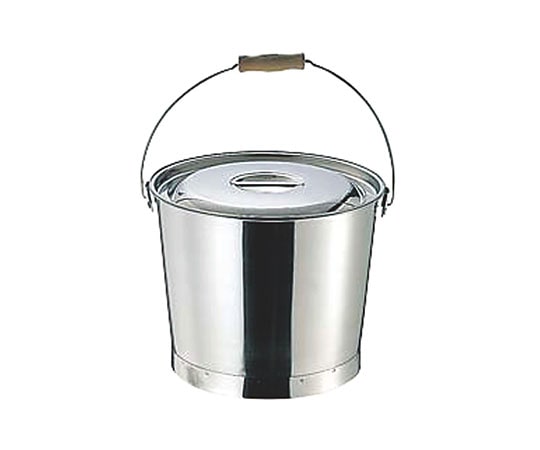 大屋金属 18-8プレスバケツ 15L(ワイヤーバネ取手) 092020-01 1個（ご注文単位1個）【直送品】