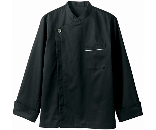 住商モンブラン コックコート 兼用 長袖 黒/グレー L 6-943 L 1枚（ご注文単位1枚）【直送品】