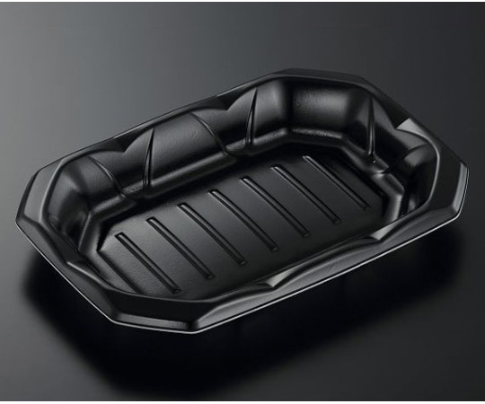 中央化学 刺身・鮮魚容器 波音桶20-28F 黒 400枚 385799 1ケース(ご注文単位1ケース)【直送品】