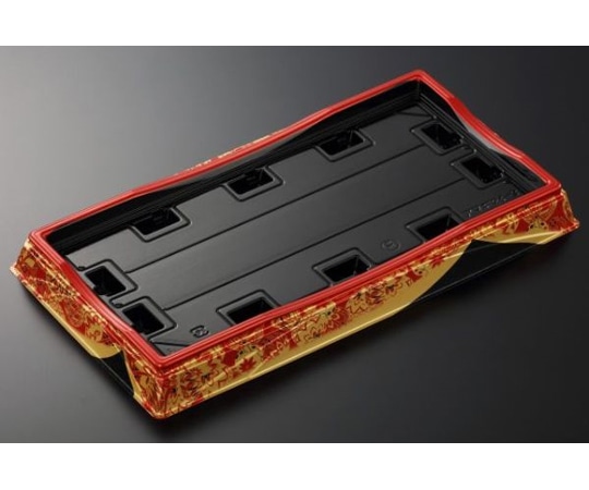 中央化学 寿司容器 HS天城 24-3 すその赤-BK 本体 240枚 385013 1ケース(ご注文単位1ケース)【直送品】