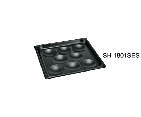 スギコ産業 アルミエッグパン ノンスティック加工 2/3サイズ(8個用) SH-1801SES 1個（ご注文単位1個）【直送品】