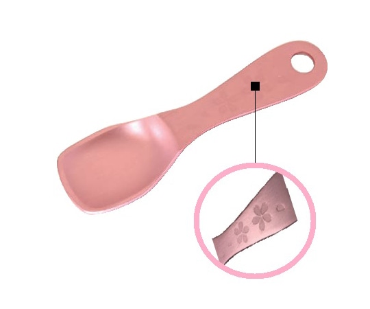 アイデアセキカワ アルミ アイスクリームスプーン サクラピンク 型押 11910028 1個(ご注文単位1個)【直送品】