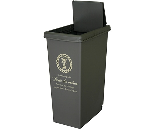 平和工業 ゴミ箱 スライドペール 30L ブラウン(つやなし)  1個(ご注文単位1個)【直送品】