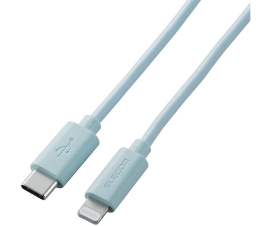 エレコム USB C-Lightningケーブル 1.0m ブルー U2C-APCL10BU 1本(ご注文単位1本)【直送品】