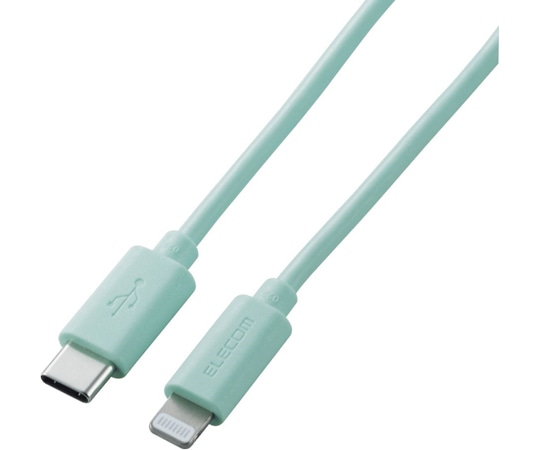 エレコム USB C-Lightningケーブル 1.0m グリーン U2C-APCL10GN 1本(ご注文単位1本)【直送品】