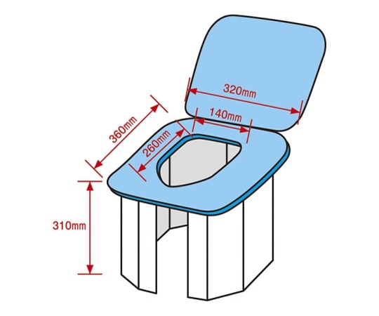 日本緑十字社 プラ段 インスタントトイレ 380244 1個(ご注文単位1個)【直送品】