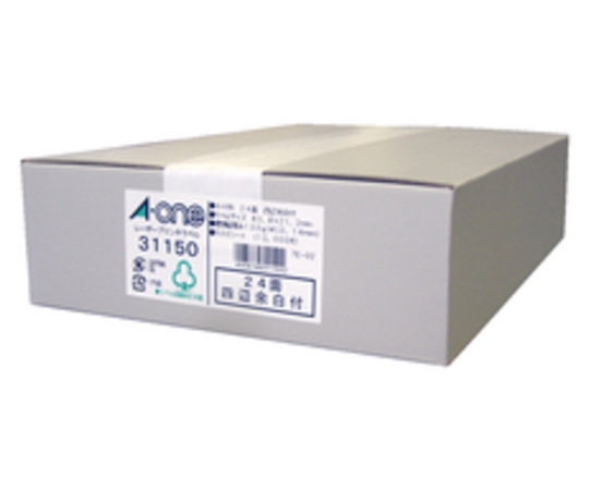 エーワン(A-ONE) ラベルシール(レーザープリンタ) マット紙・ホワイト A4 24面 四辺余白付 角丸 1箱(500シート入) 31150 1箱(ご注文単位1箱)【直送品】