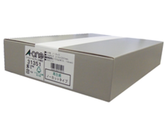 エーワン(A-ONE) ラベルシール(プリンタ兼用) 再生紙・ホワイト A4 1面 ノーカッ 1箱(300シート入) 31351 1箱(ご注文単位1箱)【直送品】