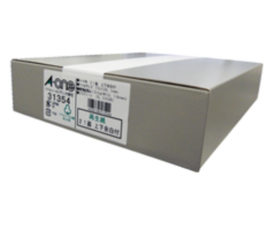 エーワン(A-ONE) ラベルシール(プリンタ兼用) 再生紙・ホワイト A4 21面 上下余白付 1箱(300シート入) 31354 1箱(ご注文単位1箱)【直送品】