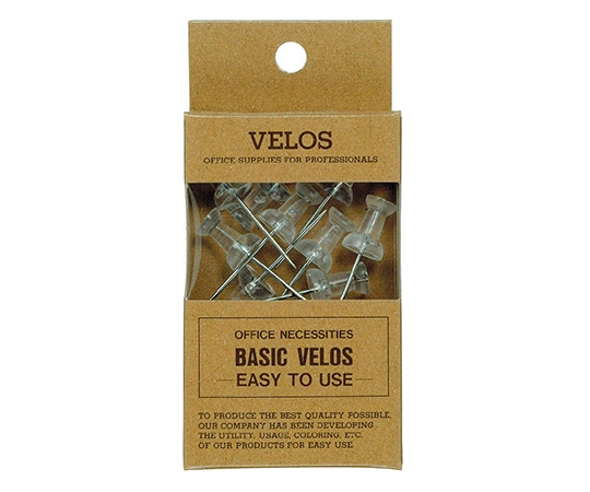 ベロス ダルマロング画鋲 透明 10本 DF-150C 1個(ご注文単位1個)【直送品】