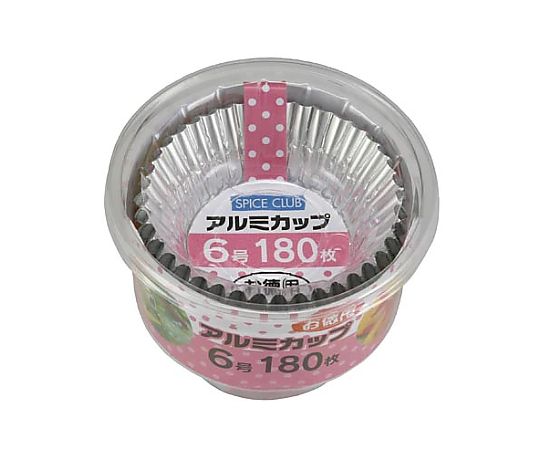 大和物産 SCアルミカップ6号 180枚 4904681624516 1パック(ご注文単位1パック)【直送品】