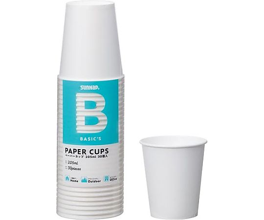 サンナップ ベーシックスペーパーカップ30個 C2030BA 1パック(ご注文単位1パック)【直送品】