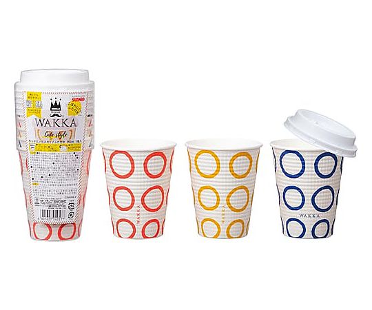 サンナップ わっか エンボスカップ ふた付き260mL 5組 C2605WK-F 1パック(ご注文単位1パック)【直送品】