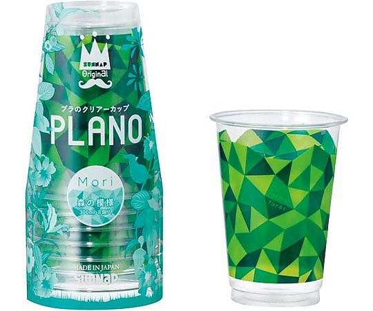 サンナップ プラのクリアーカップ 森300mL 8個 C3008MORIZ 1パック(ご注文単位1パック)【直送品】
