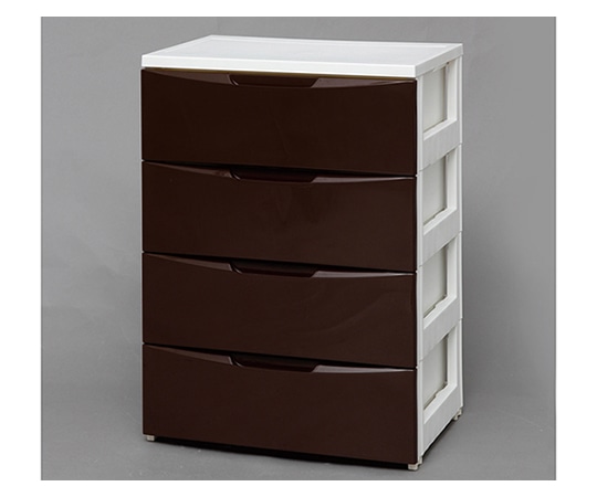 アイリスオーヤマ ワイドチェスト ホワイト/ブラウン 550×410×805mm COD-554 1個（ご注文単位1個）【直送品】