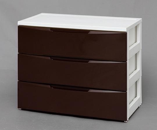 アイリスオーヤマ ワイドチェスト ホワイト/ブラウン 720×410×615mm COD-723 1個（ご注文単位1個）【直送品】