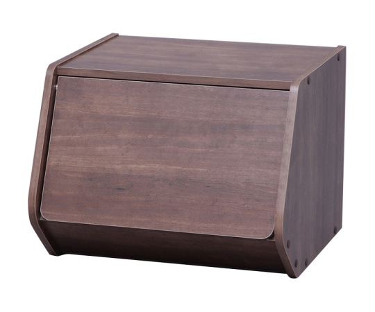 アイリスオーヤマ スタックボックス 扉付き ブラウン 400×388×305mm STB-400D 1個（ご注文単位1個）【直送品】