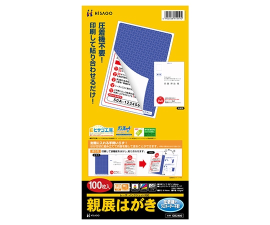 ヒサゴ 親展はがき 1セット(100枚入) GB2400 1セット(ご注文単位1セット)【直送品】