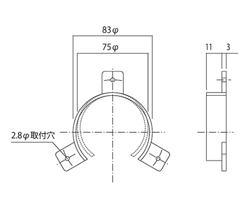 神栄ホームクリエイト パイプ仮枠止 (兼用型) 黒 SPDF-75 1個(ご注文単位1個)【直送品】