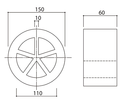 神栄ホームクリエイト 防音スリーブ 灰色 SK-BO150 1個(ご注文単位1個)【直送品】