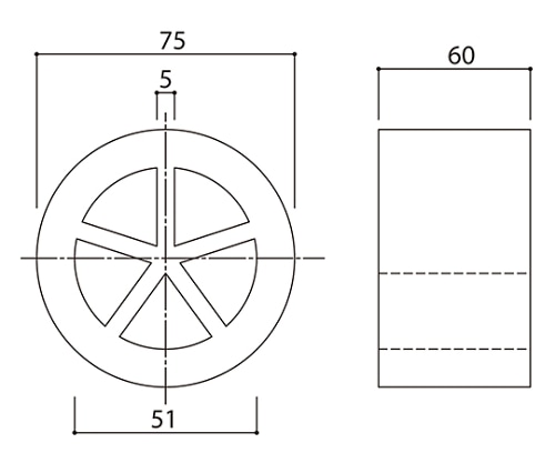 神栄ホームクリエイト 防音スリーブ 灰色 SK-BO75 1個(ご注文単位1個)【直送品】