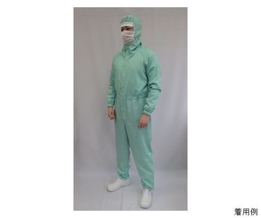 ガードナー 快適ドライフィール フード一体続き服(緑)手足ゴム仕様 Mサイズ CR1860-3 1枚 (ご注文単位1枚)【直送品】