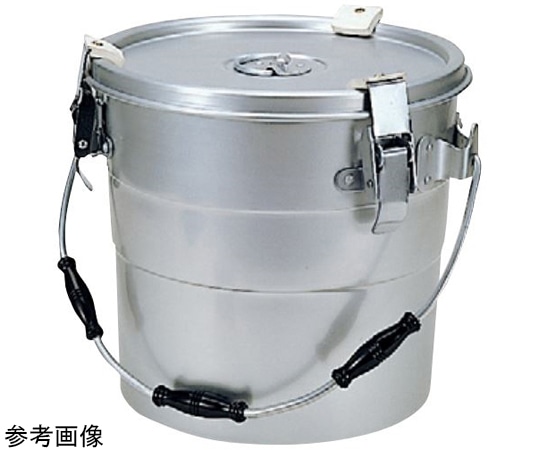 森中製作所 アルミ 一重食缶クリップ付 16L 1個（ご注文単位1個）【直送品】