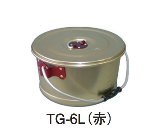 タマチュウ TMC色別食缶(ゴールドアルマイト)赤 TG-6L(赤) 1個（ご注文単位1個）【直送品】