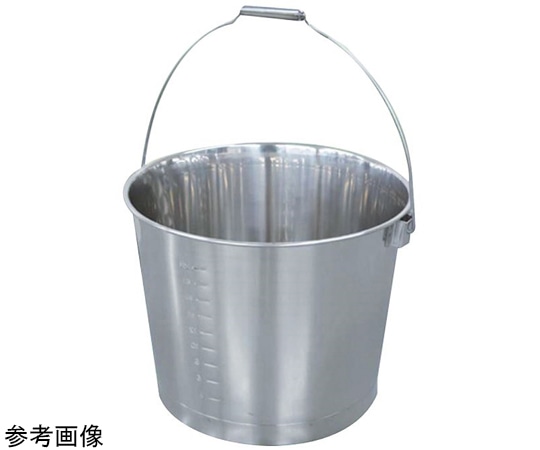 スギコ産業 18-8 目盛付バケツ パイプ取手 約8L SH-639BPH 1個（ご注文単位1個）【直送品】