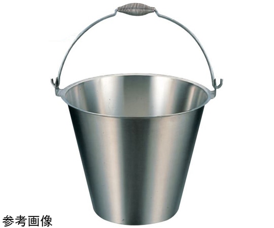 スギコ産業 18-8 バケツ バネ取手 約12L SH-549-13NBH 1個（ご注文単位1個）【直送品】