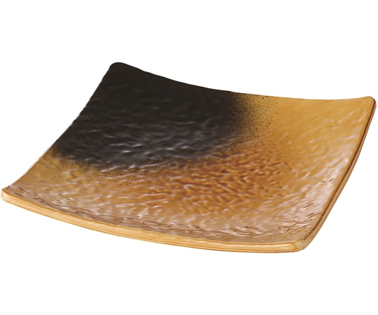 福井クラフト 正角皿 黄瀬戸塗 φ198mm 50022250 1個（ご注文単位1個）【直送品】