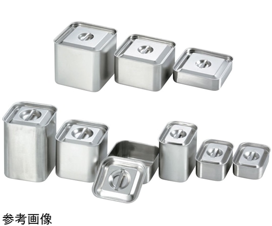 スギコ産業 18-8 角型ベインマリーポット(フタ付) 0.5L SH-3120NH 1個（ご注文単位1個）【直送品】