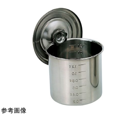 スギコ産業 18-8 目盛付深型キッチンポット(手無)  0.38L SH-4608 1個（ご注文単位1個）【直送品】