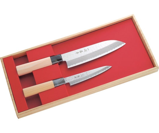 アズワン 関藤平作 鎚起2本組セット(三徳・ペティ) 32054 1セット（ご注文単位1セット）【直送品】